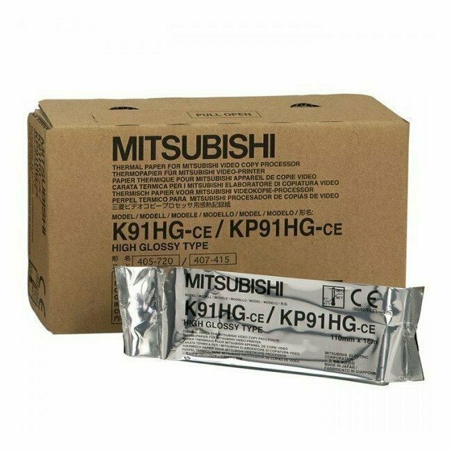 Original Mitsubishi K91HG, KP91HG Videopapier (4 Rollen)