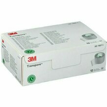 3M Transpore Chirurgisches Pflaster 2,5 cm x 9,14 m (12 Rollen) 1527-1